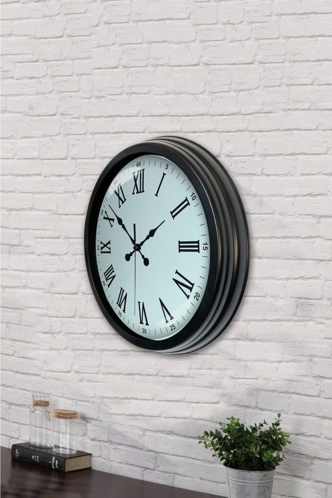 40 cm Siyah Metal Roma Rakamlı Duvar Saati