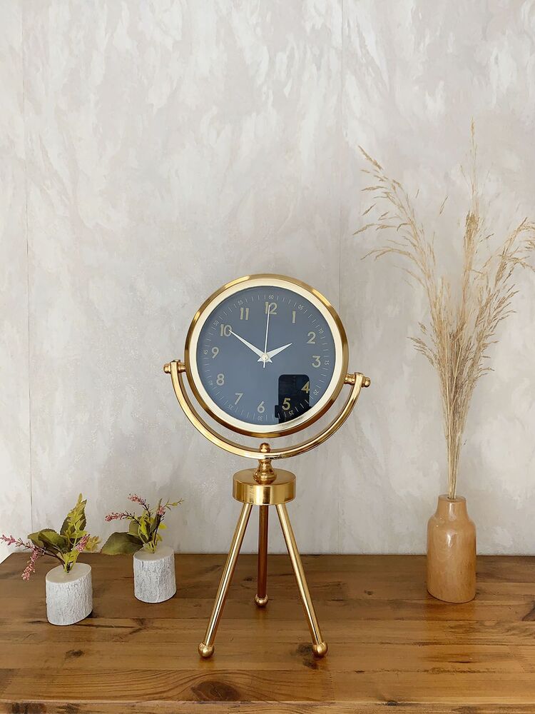 Gold Metal Mini Tripod Tokyo Masa Saati 45×26 cm