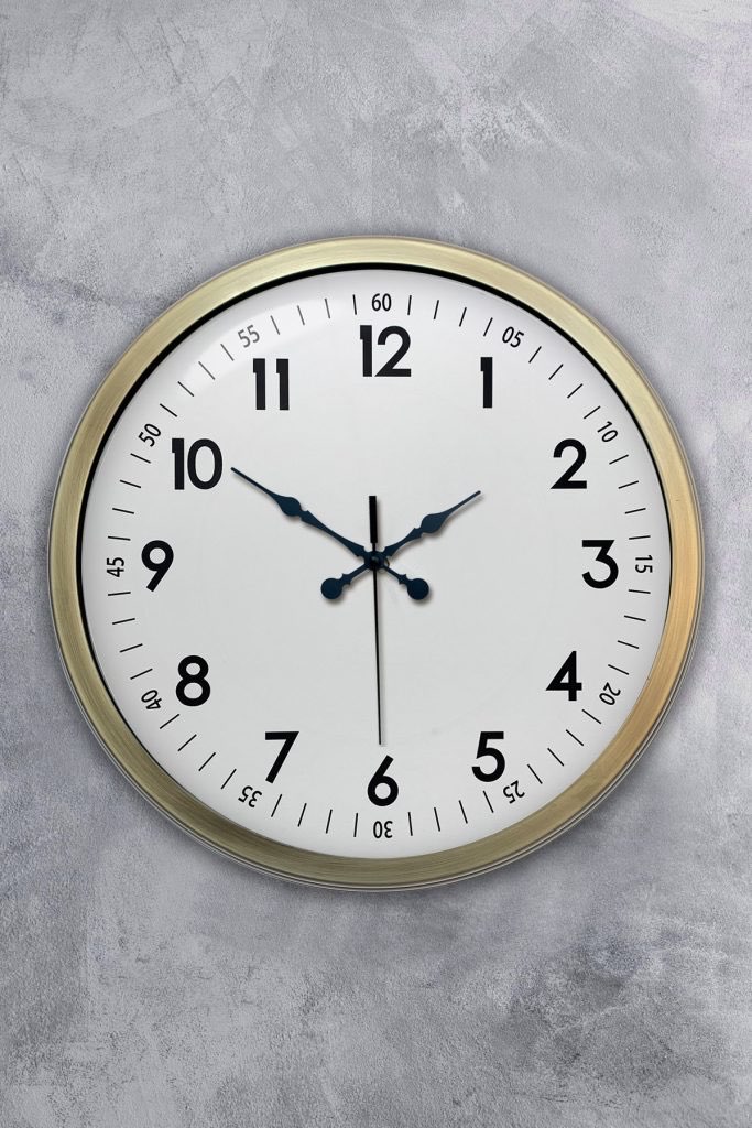 40 cm Eskitme Metal Standart Duvar Saati