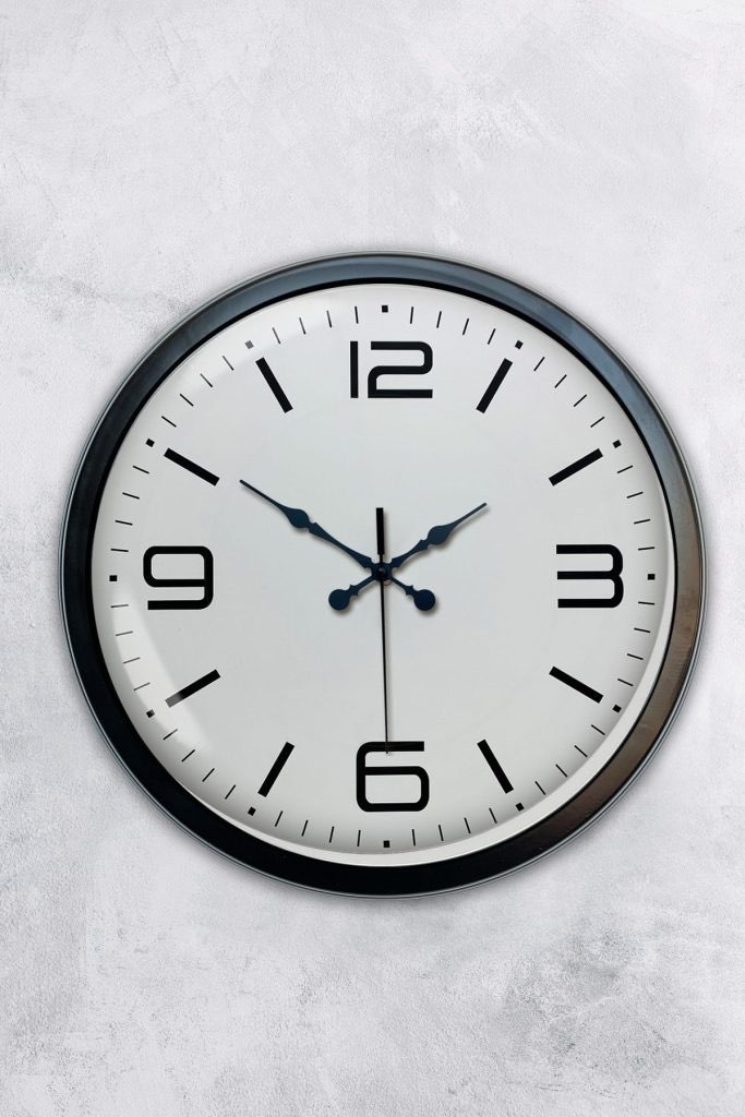 40 cm Siyah Metal Modern Duvar Saati