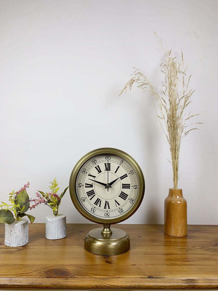 Eskitme Metal Orient Masa Saati 25×20 cm