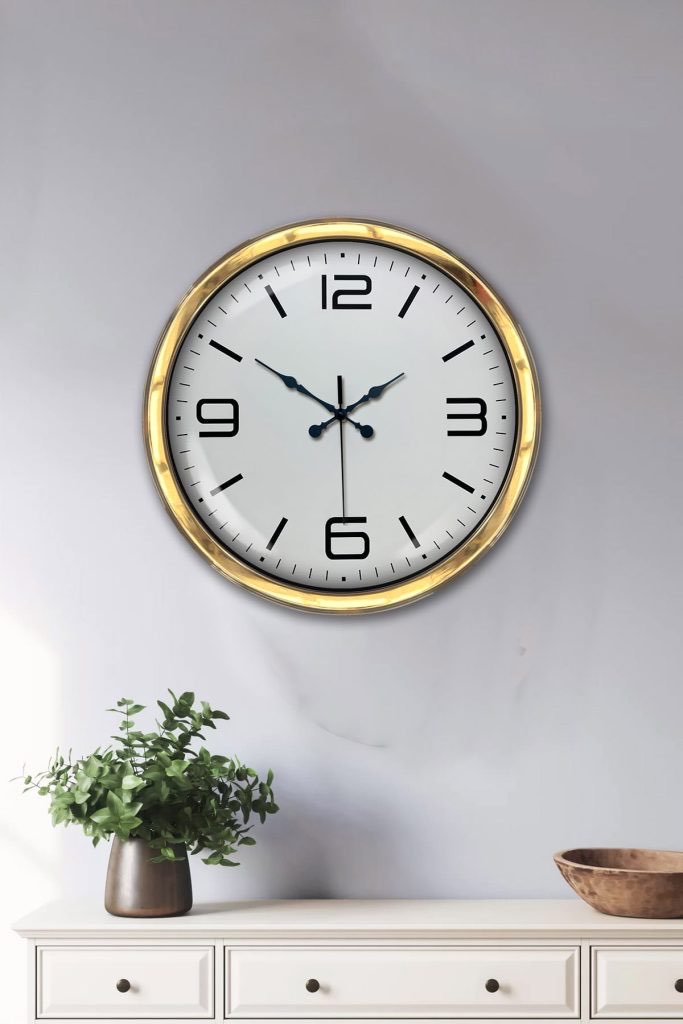 40 cm Metal Gold Modern Duvar Saati