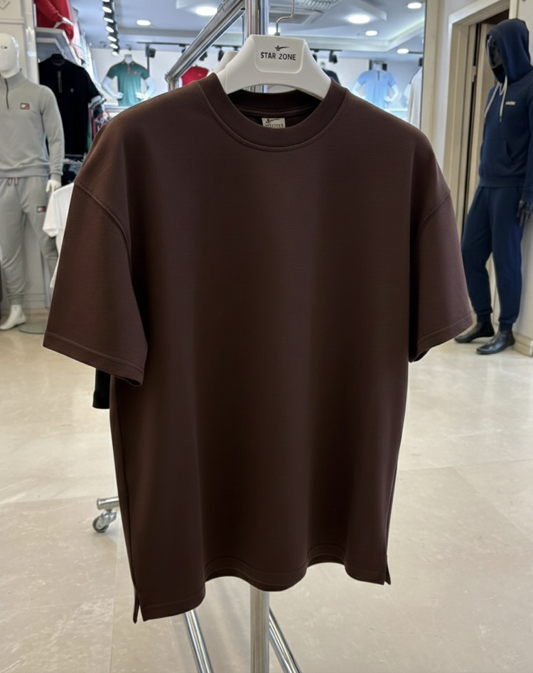 BASIC UNISEX TİŞÖRT ( kahverengi)