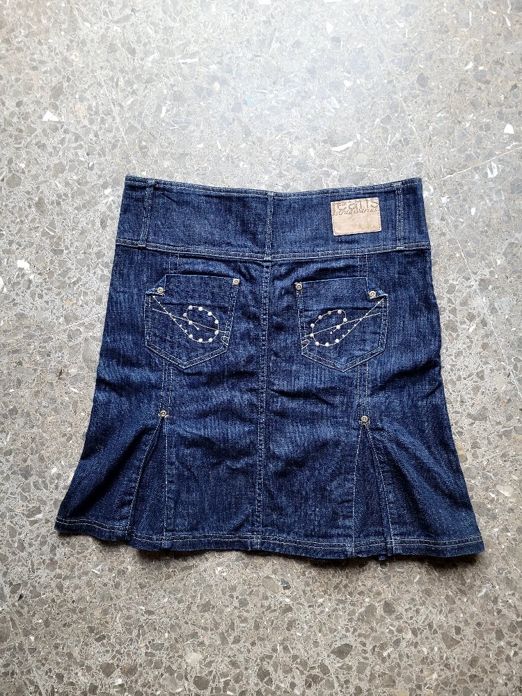 Midnight blue denim skirt