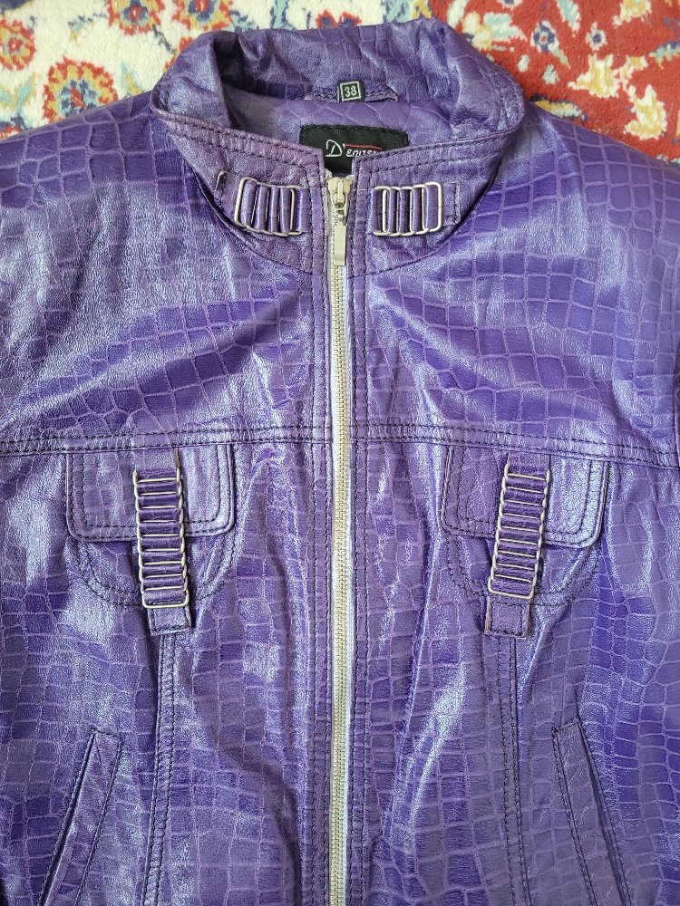Purple snake leather jacket