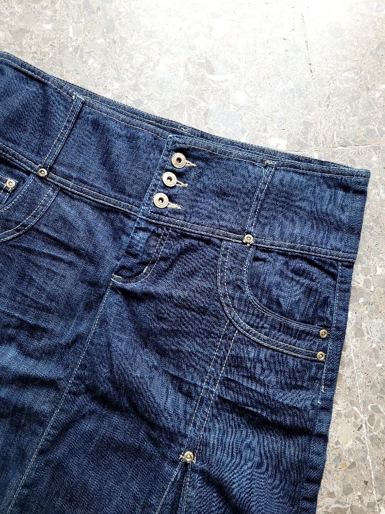 Midnight blue denim skirt