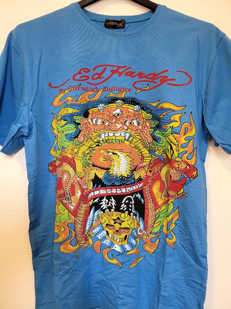 Blue Ed Hardy Tshirt