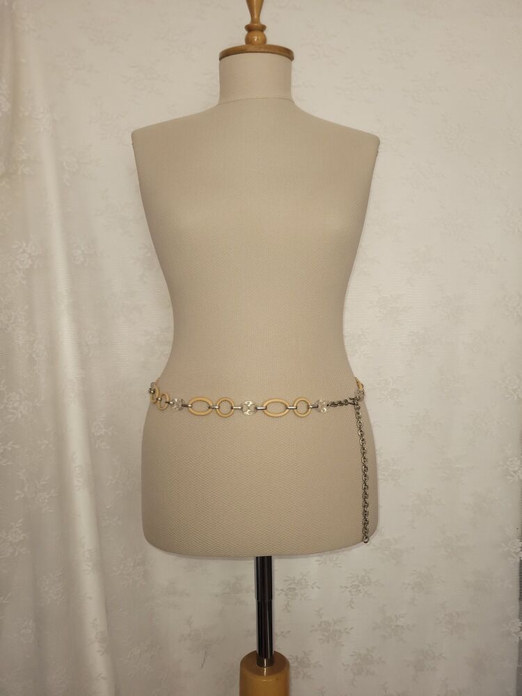 Yellow and clear chain belt
