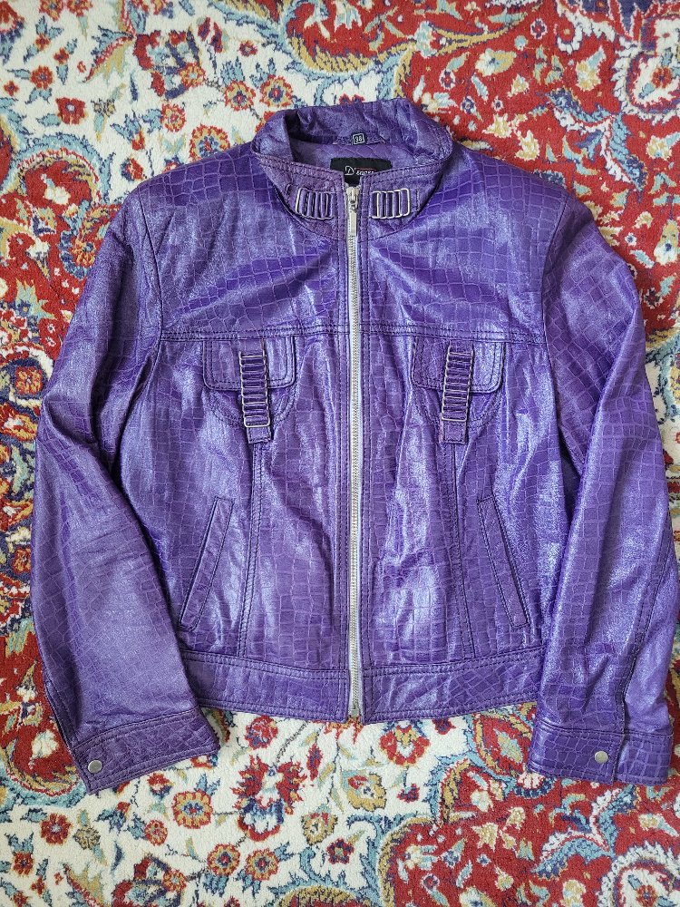 Purple snake leather jacket