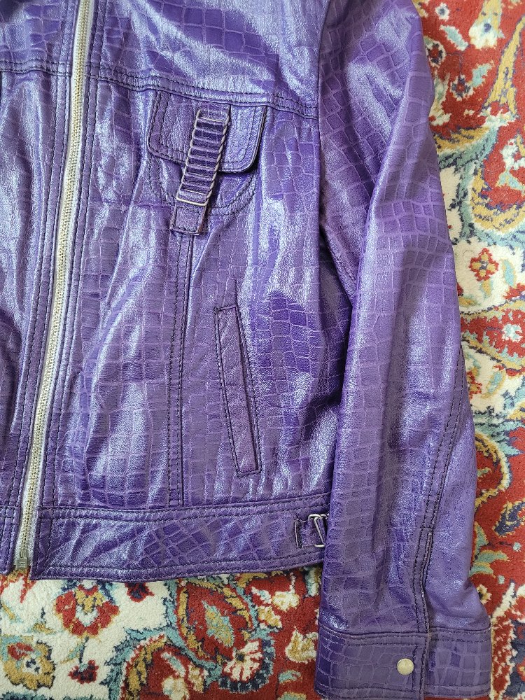 Purple snake leather jacket