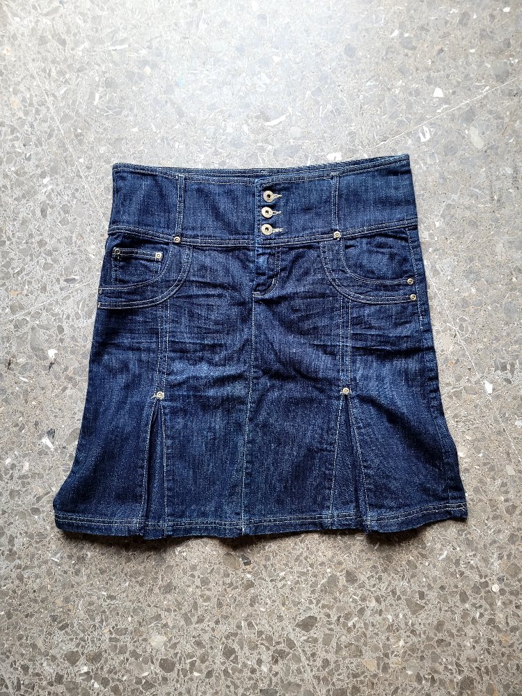 Midnight blue denim skirt