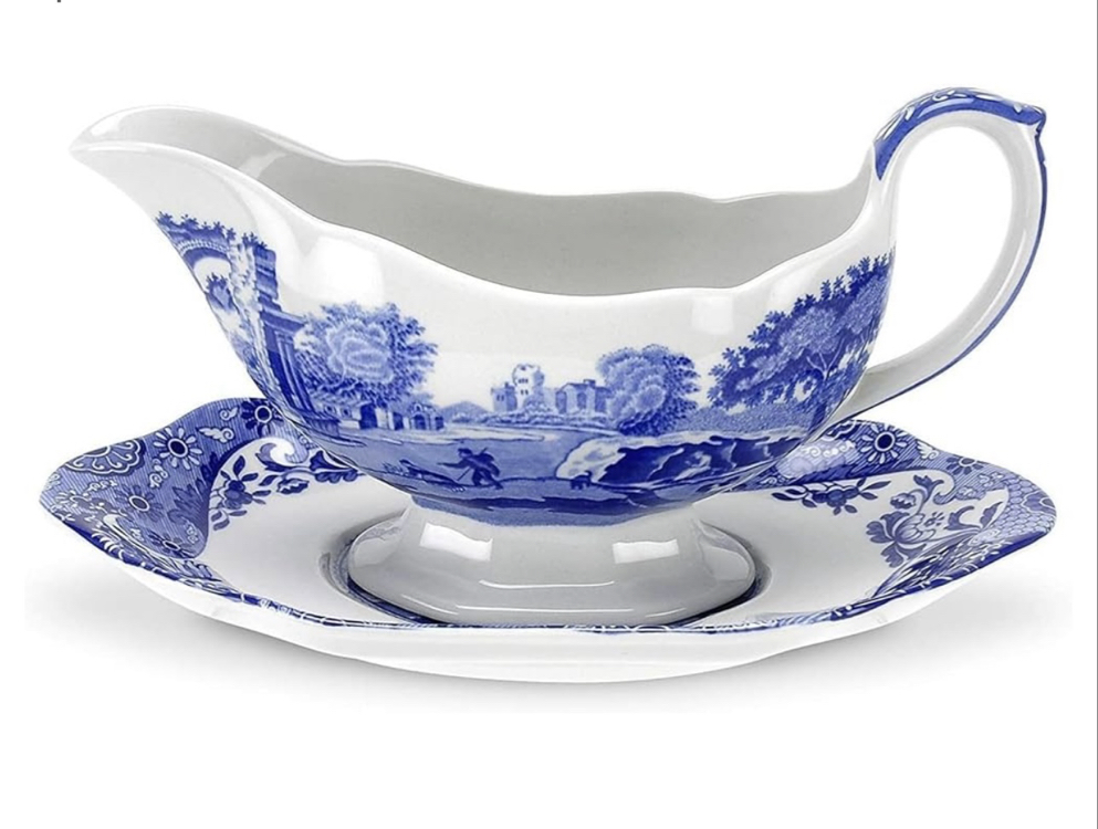 Spode Blue Italian Büyük Boy Sosluk&Stand