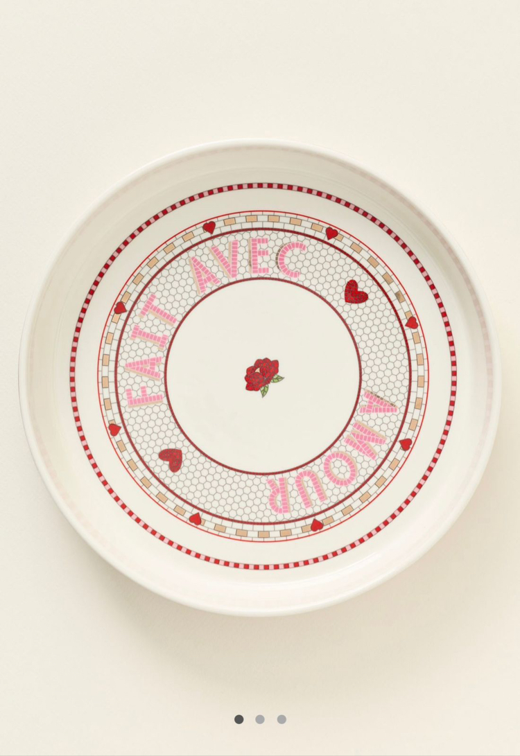 Anthropologie Valentine's Edition Büyük Boy Sunumluk Tabak