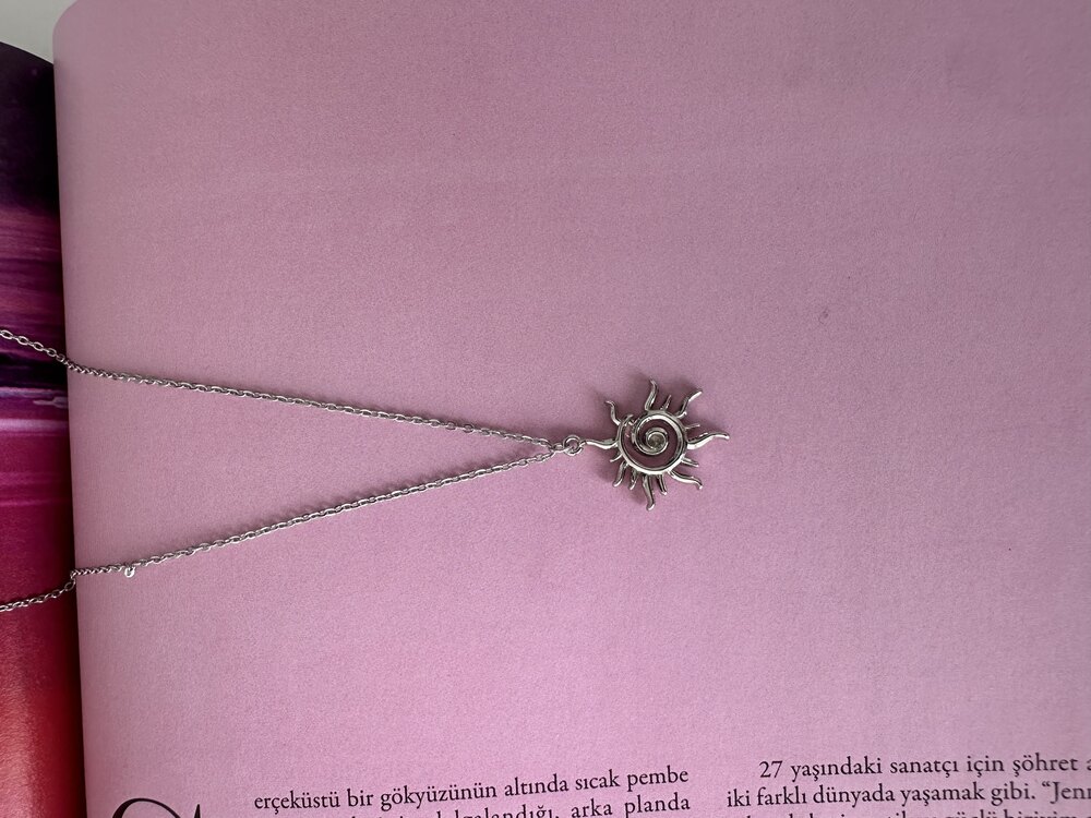 Silver Güneş Kolye | Çelik