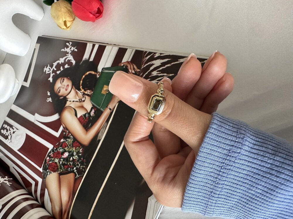Vintage Haki Baget Yüzük | Pirinç