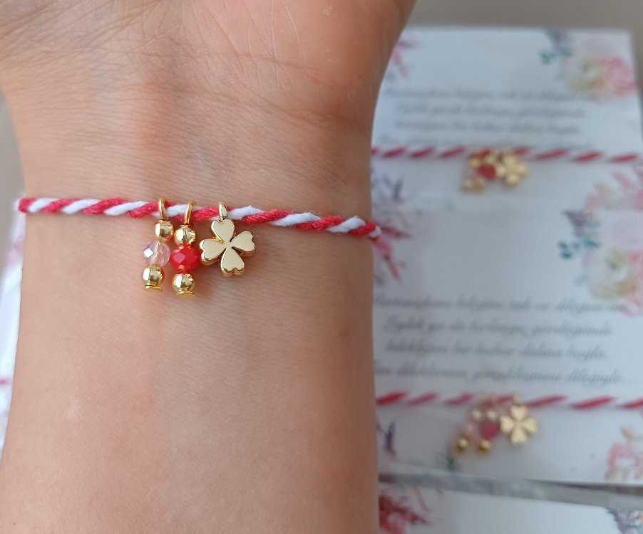 10 adet Yonca ve Kristal Boncuk Marteniçka
