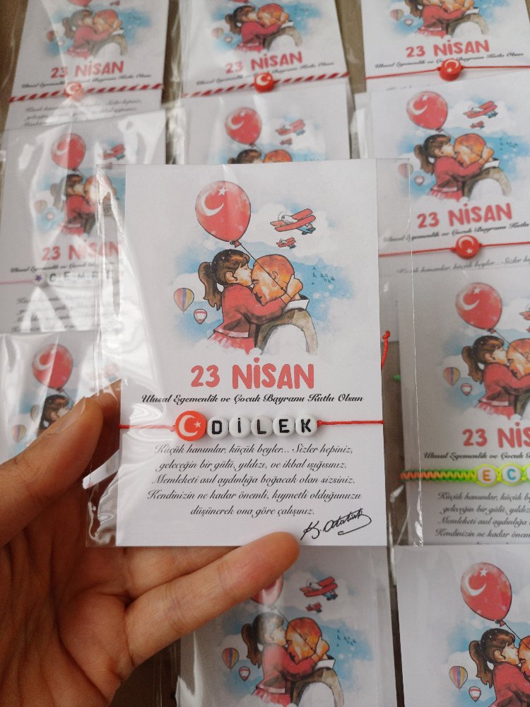 10 Adet İpli İsimli Bilrklikler