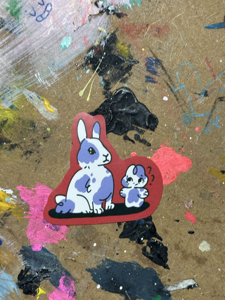 gerçek tavşan sticker