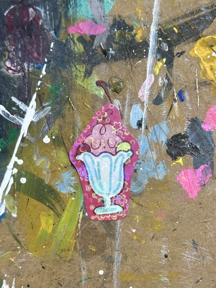 dondurma holografik sticker