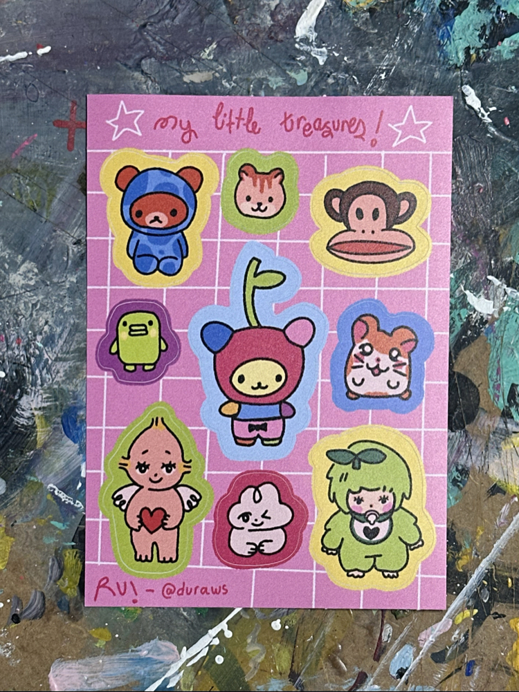 defolu my little treasures sticker sheet
