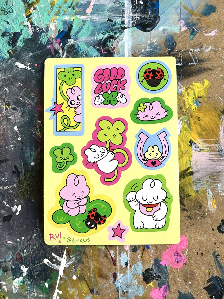 good luck! sticker sheet