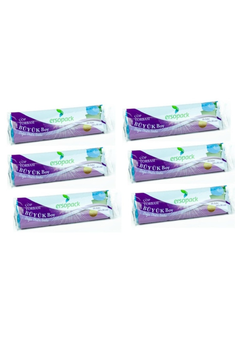    ERSOPACK EVSEL ÇÖP POŞETİ 65*80 BÜYÜK BOY MAVİ