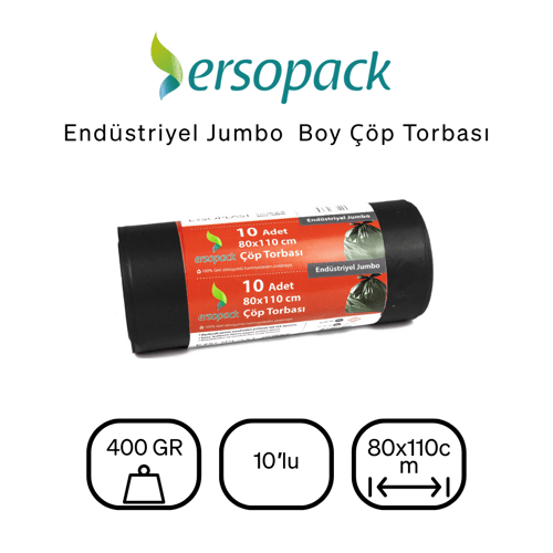     END. ÇÖP POŞETİ 80*110 400GR JUMBO ERSOPACK