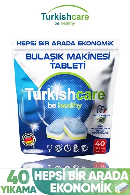 TURKISHCARE BULAŞIK MAKİNESİ TOZ DETERJAN 40 YIKAMA