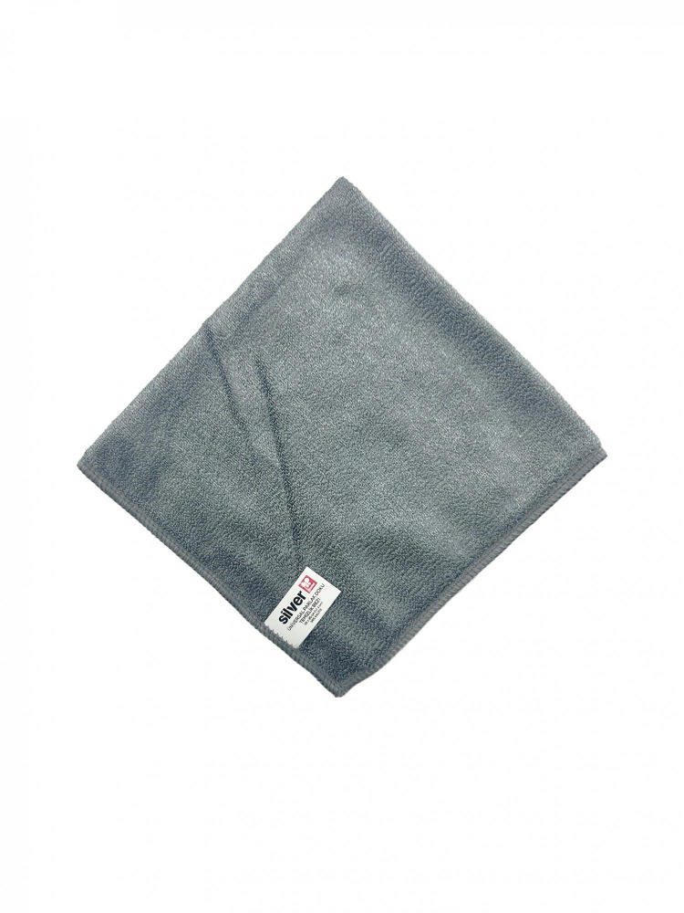 Silver home 40X40 cm Universal Parlak Doku Temizlik Bezi-Gri