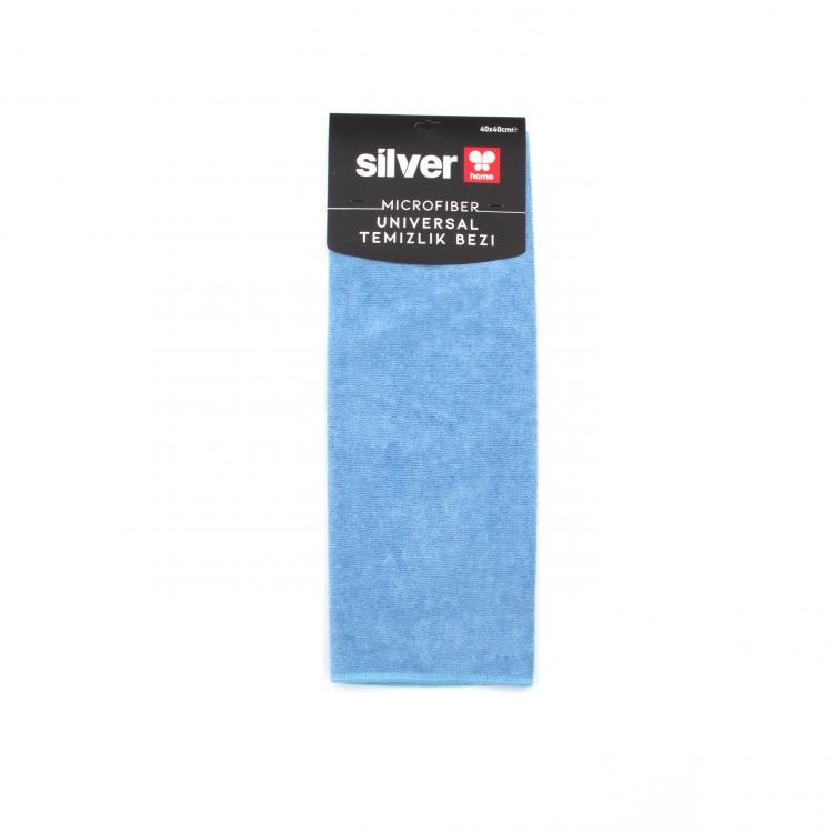 Silver home 40x40 Universal Mat Doku Temizlik Bezi (Mavi)-Kartela