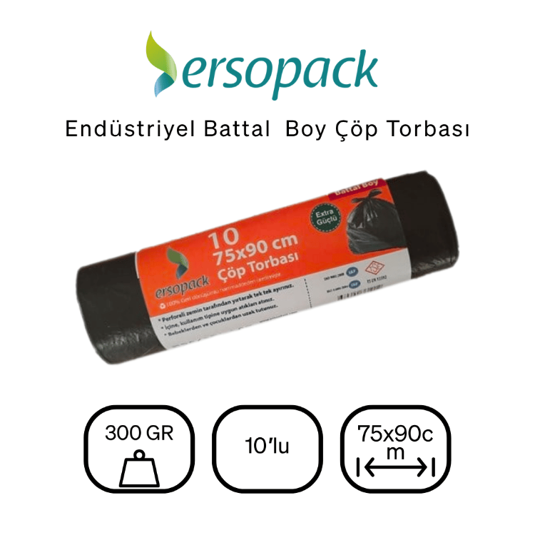     EVSEL ÇÖP POŞETİ 75*90 300GR BATTAL