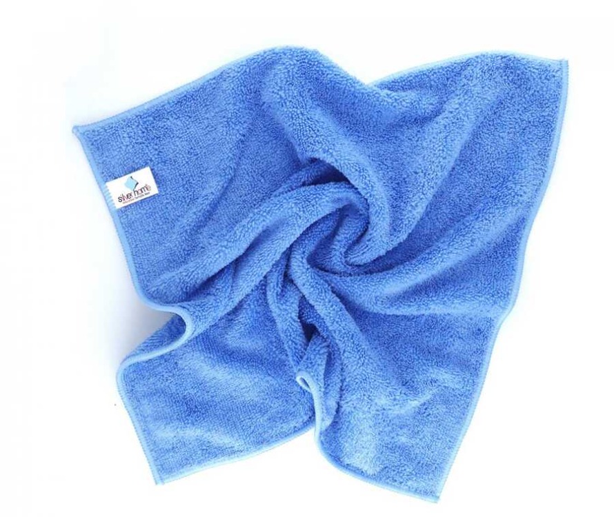 Silver home 40X40 cm Universal Parlak Doku Temizlik Bezi mavi