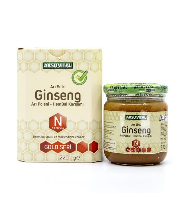 AKSU VİTAL GİNSENGLİ ARI SÜTÜ BAL POLEN (N) 13.000 MG
