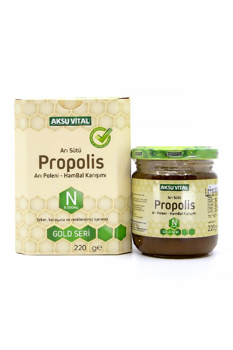 AKSU VİTAL PROPOLİSLİ ARI SÜTÜ BAL POLEN KARIŞIMI (N) 8.000 MG