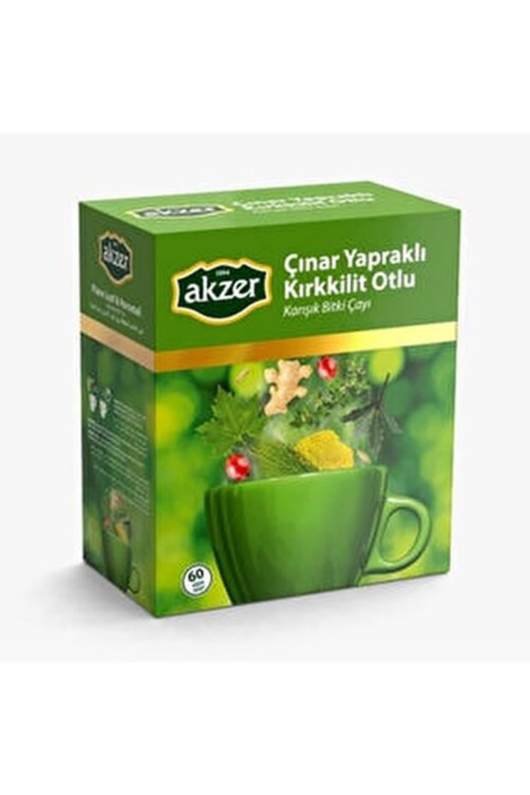 AKZER ÇINAR YAPRAKLI KIRKKİLİT OTLU KARIŞIK BİTKİ ÇAYI 60 LI POŞET ÇAY