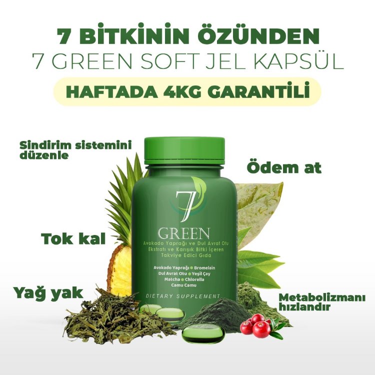 7 GREEN AVAKADO YAPRAĞI VE DUL AVRAT OTU EKSRATLI SOFT JELL 30 LU