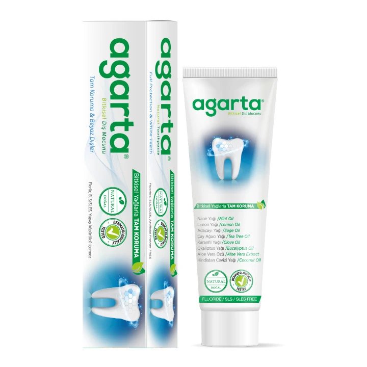 AGARTA DOĞAL BİTKİ ÖZLÜ FLORÜRSÜZ DİŞ MACUNU 100 ML/130 GR