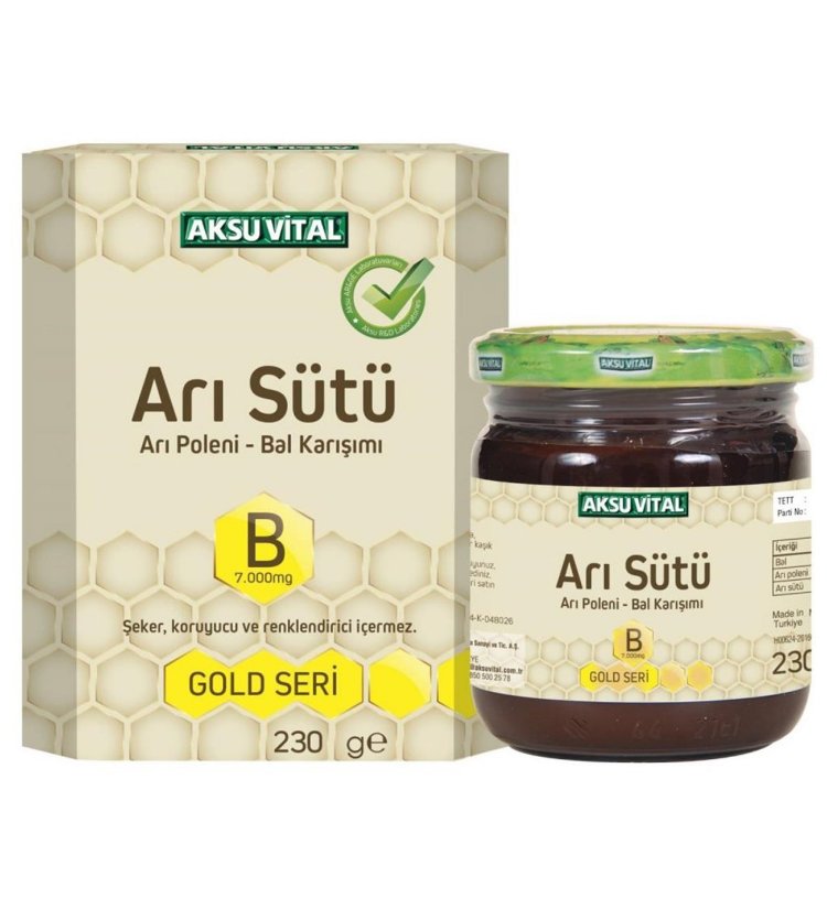 AKSU VİTAL ARI SÜTÜ BAL POLEN BEBE DOZ (B) 7.000 MG 230 GR