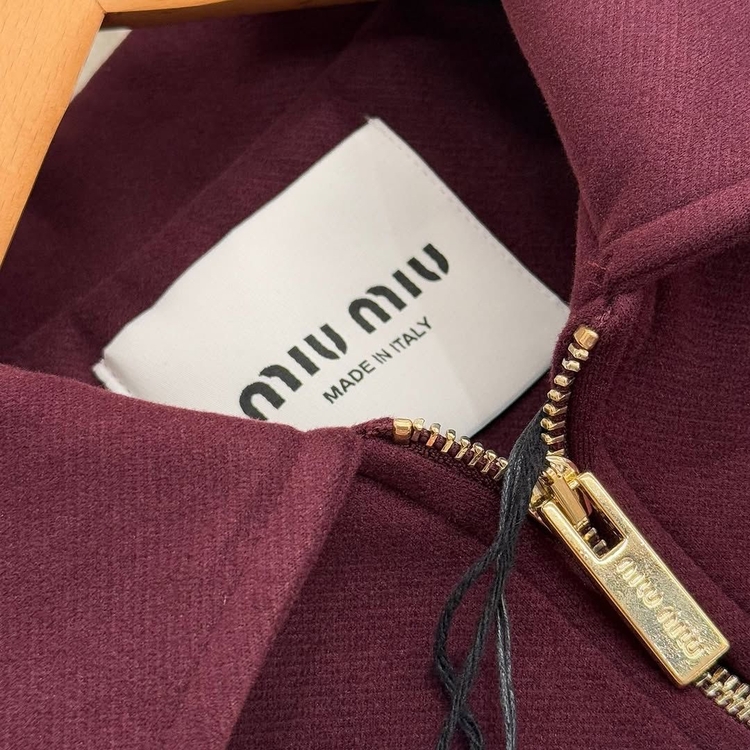 Mıumıu bordo fermuarlı ceket