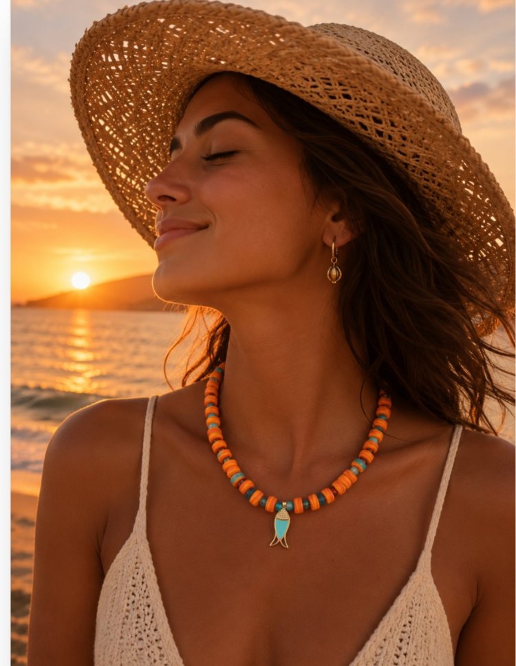 sunset irina balık kolye