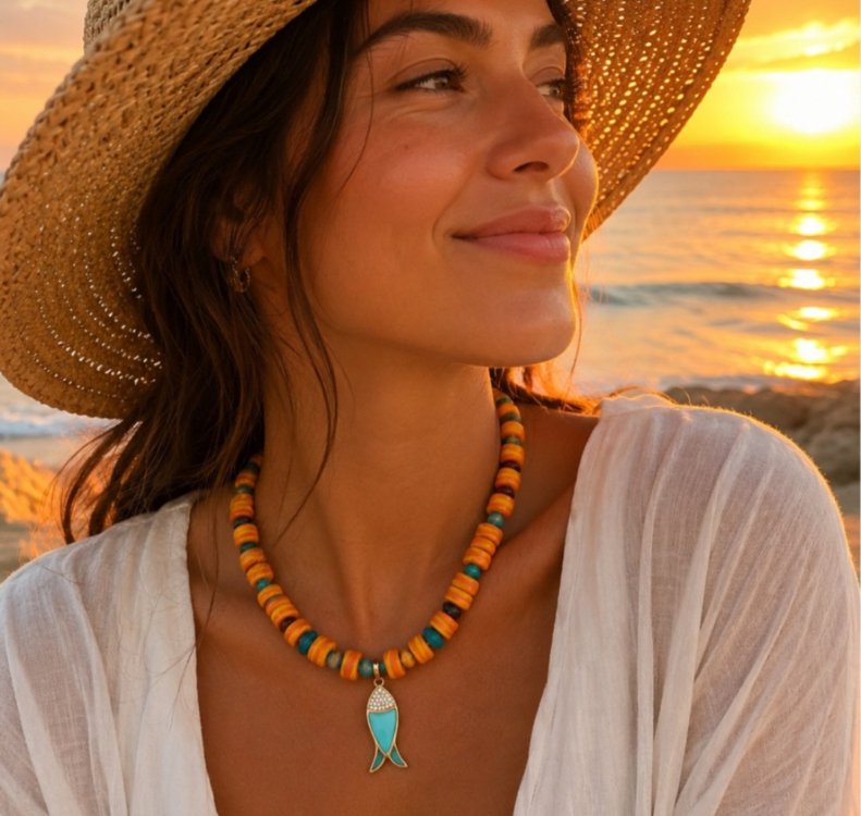 sunset irina balık kolye