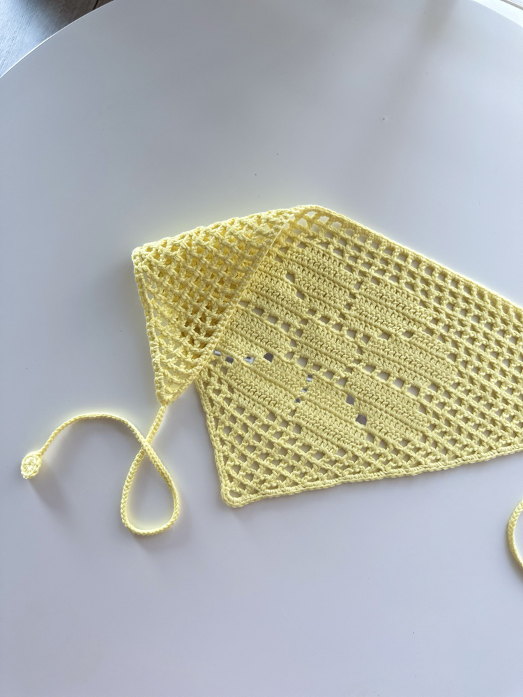 Vintage dantel daisy bandana (çocuk ölçü) 5 yaş/12yaş arası uygundur