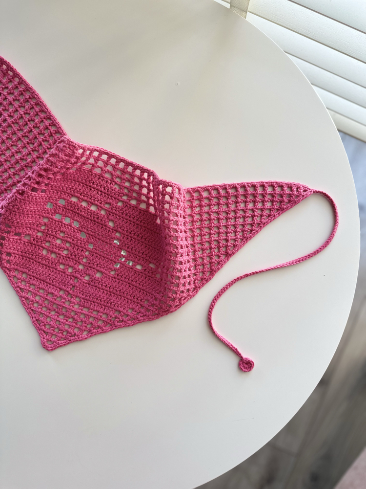Romantik gül bandana (koyu pembe) yetişkin