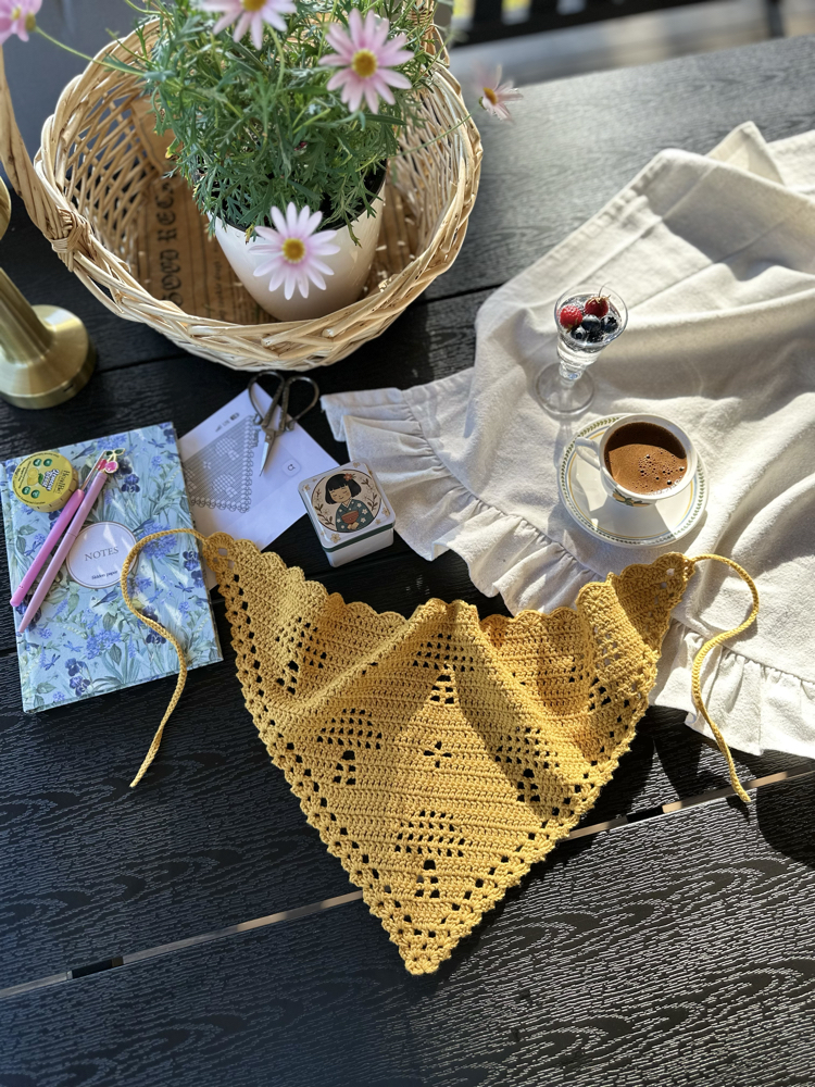 Mantar vintage bandana (hardal rengi) yetişkin