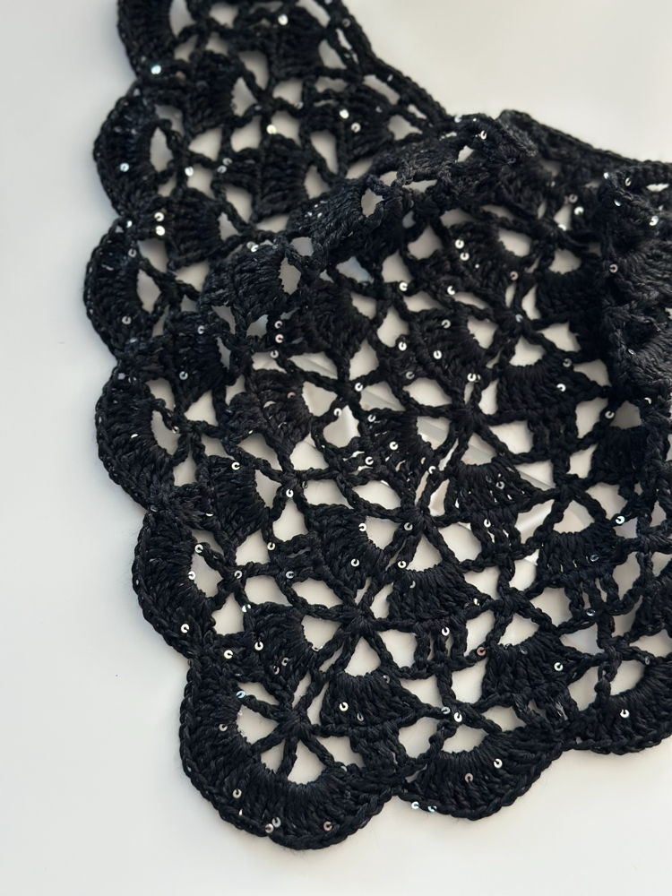 Pinterest bandana siyah pullu ( yetişkin)
