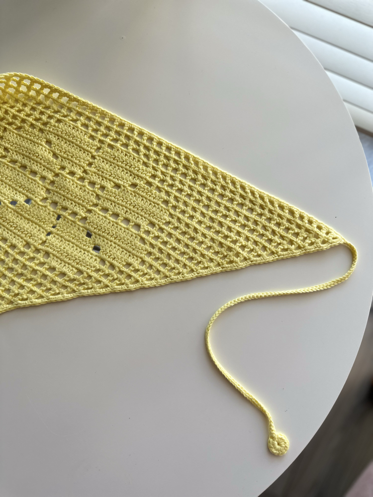 Vintage dantel daisy bandana (çocuk ölçü) 5 yaş/12yaş arası uygundur