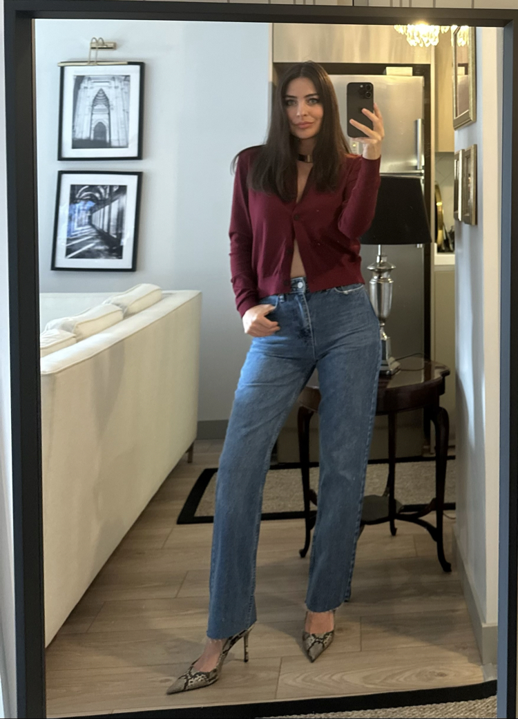 Massimo Dutti Model Hırka / Cherry Renk
