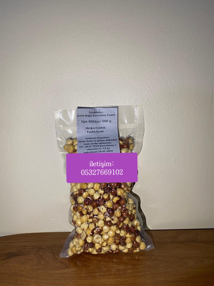 Vakumlu Taze Kavrulmuş Düzce Fındığı - 500 gr