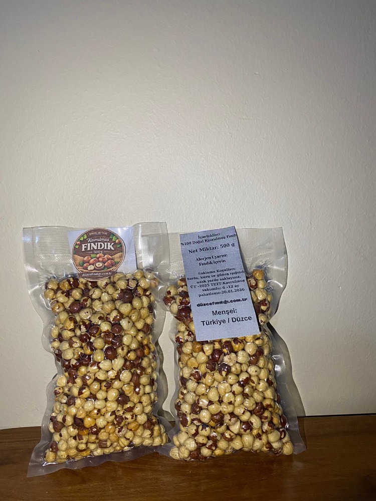 Vakumlu Taze Kavrulmuş Düzce Fındığı - 500 gr