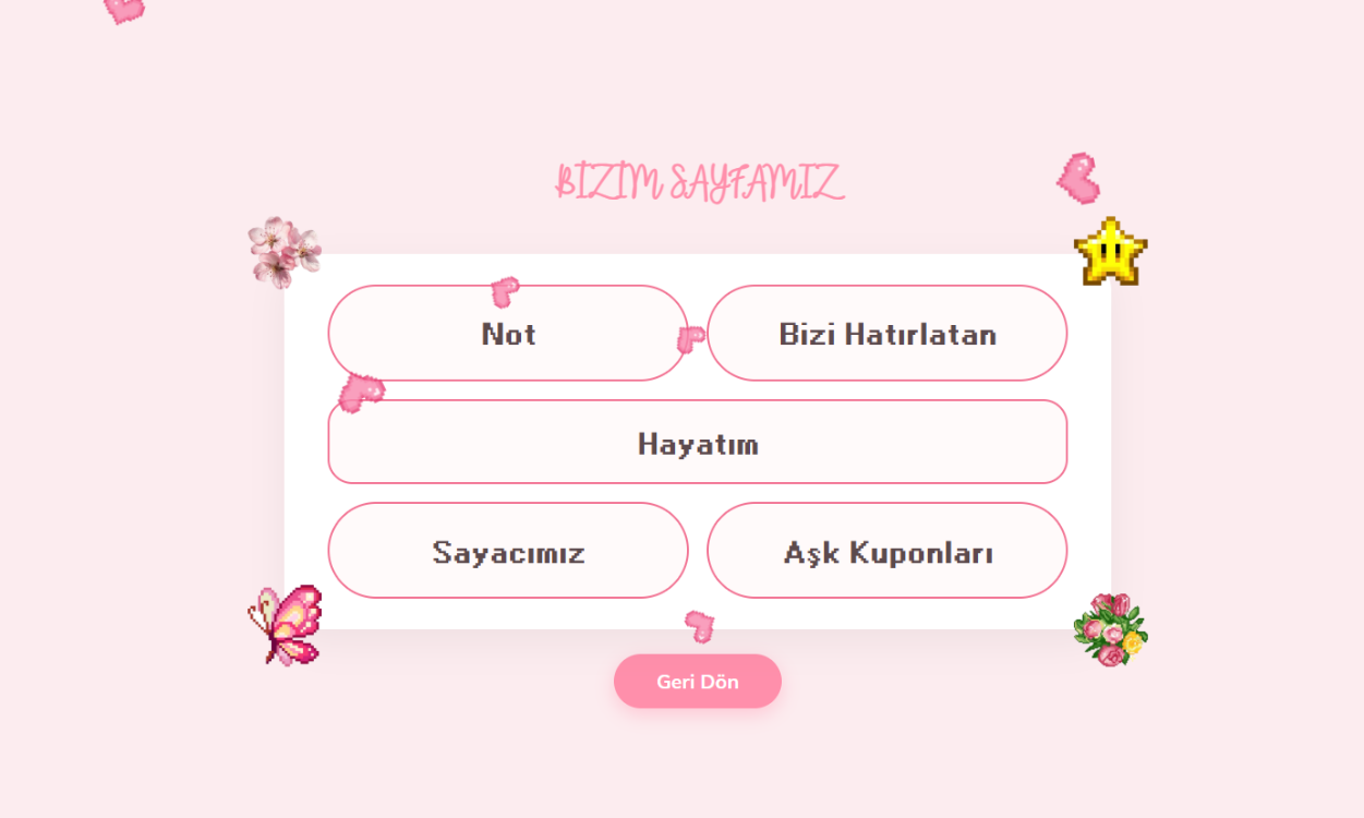 Sevgiliye hediye site (sadece kodlar) Açıklamayı okuyunuz!